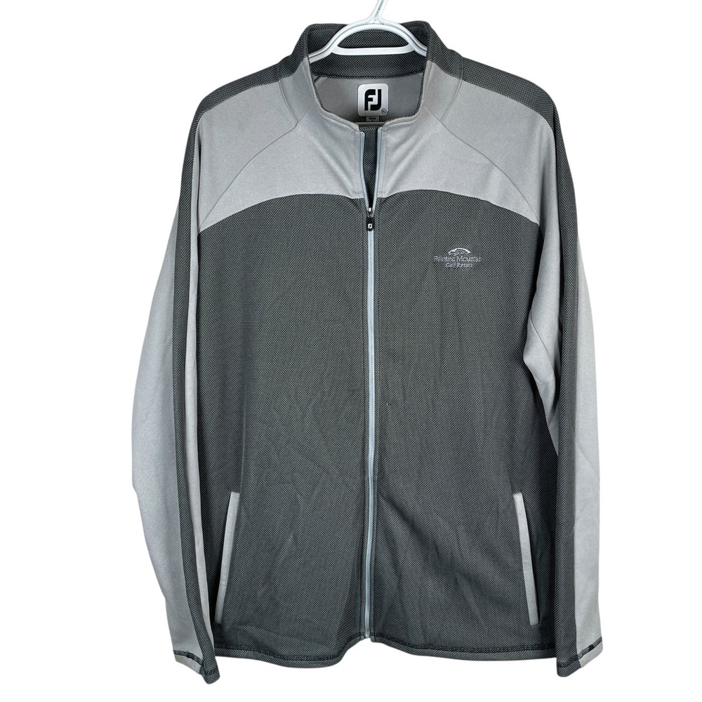 FootJoy Golf Fleece Jacket Full Zip Womens XL Gray Stretch‎ Pockets Softshell